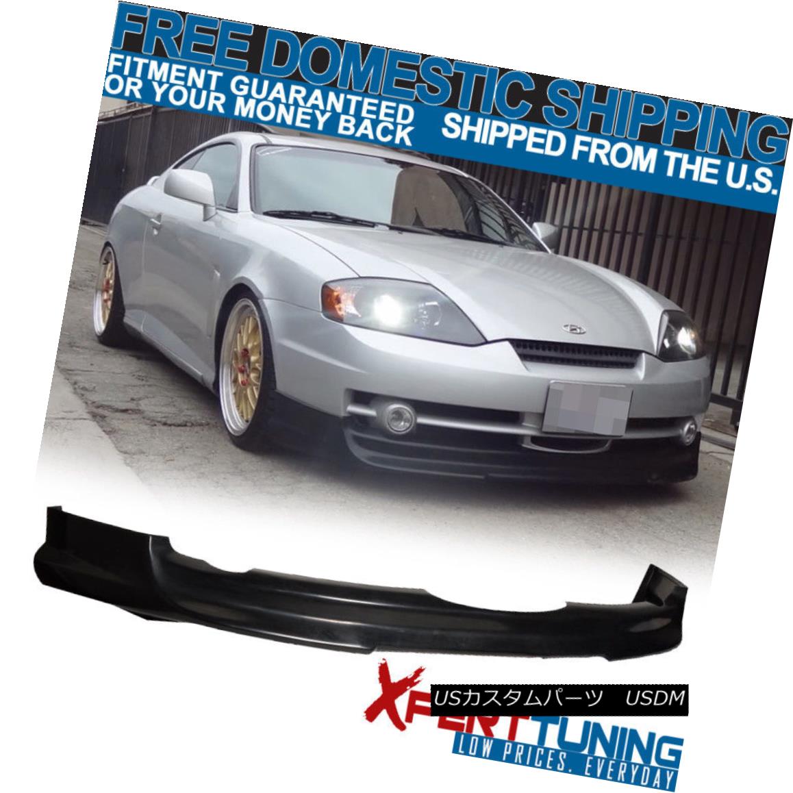 エアロパーツ Fit 03 04 Hyundai Tiburon V Style Front Bumper Lip - Urethane フィット03 04現代ティブロンVスタイルフロントバンパーリップウレタン 【並行輸入品】