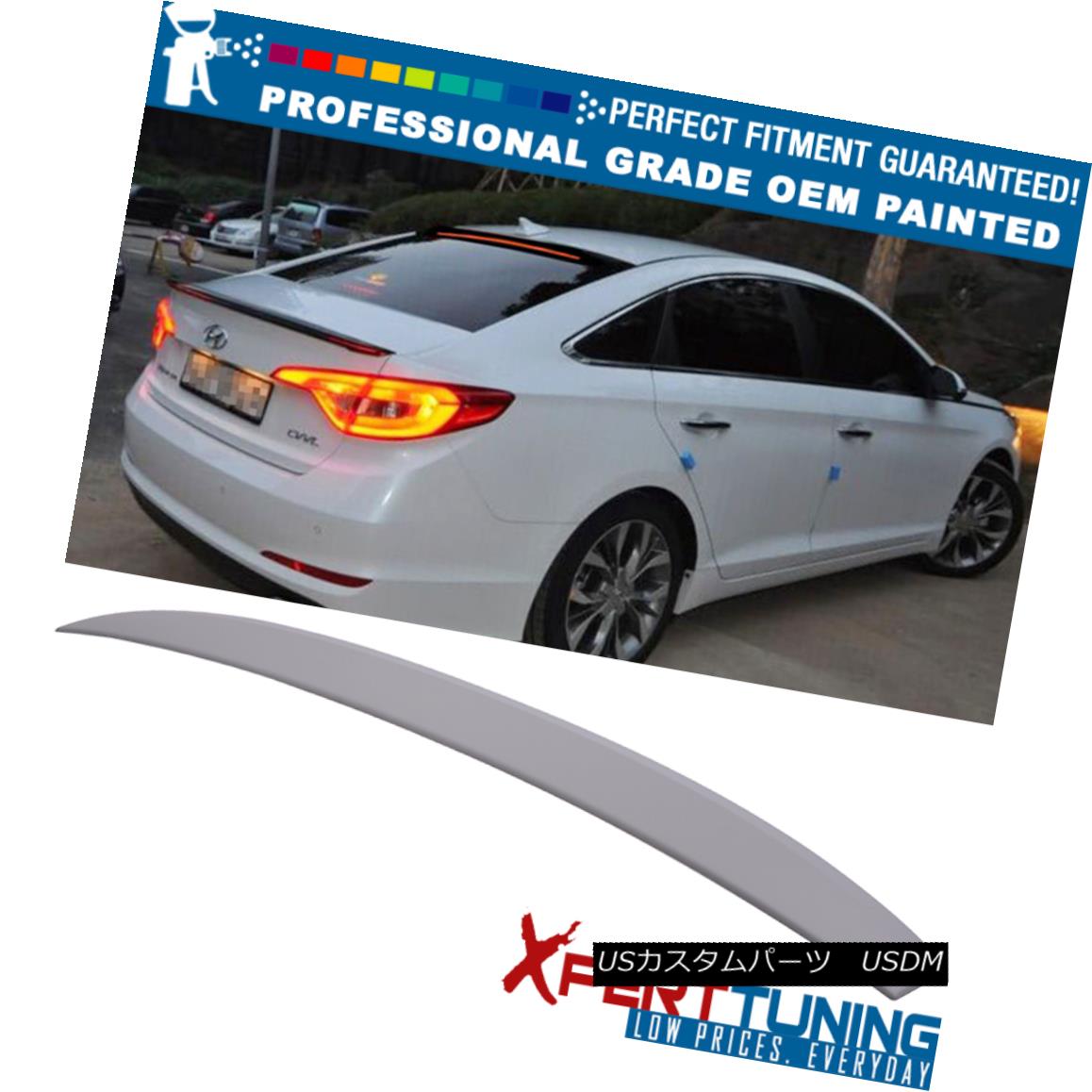 エアロパーツ Fits 15-17 Sonata OE Factory Painted Roof Spoiler With LED - OEM Painted Color フィット15-17ソナタOE工場LED塗装ルーフスポイラー - OEM塗装色 【並行輸入品】｜カスタムパーツ WORLD倉庫 105,380円