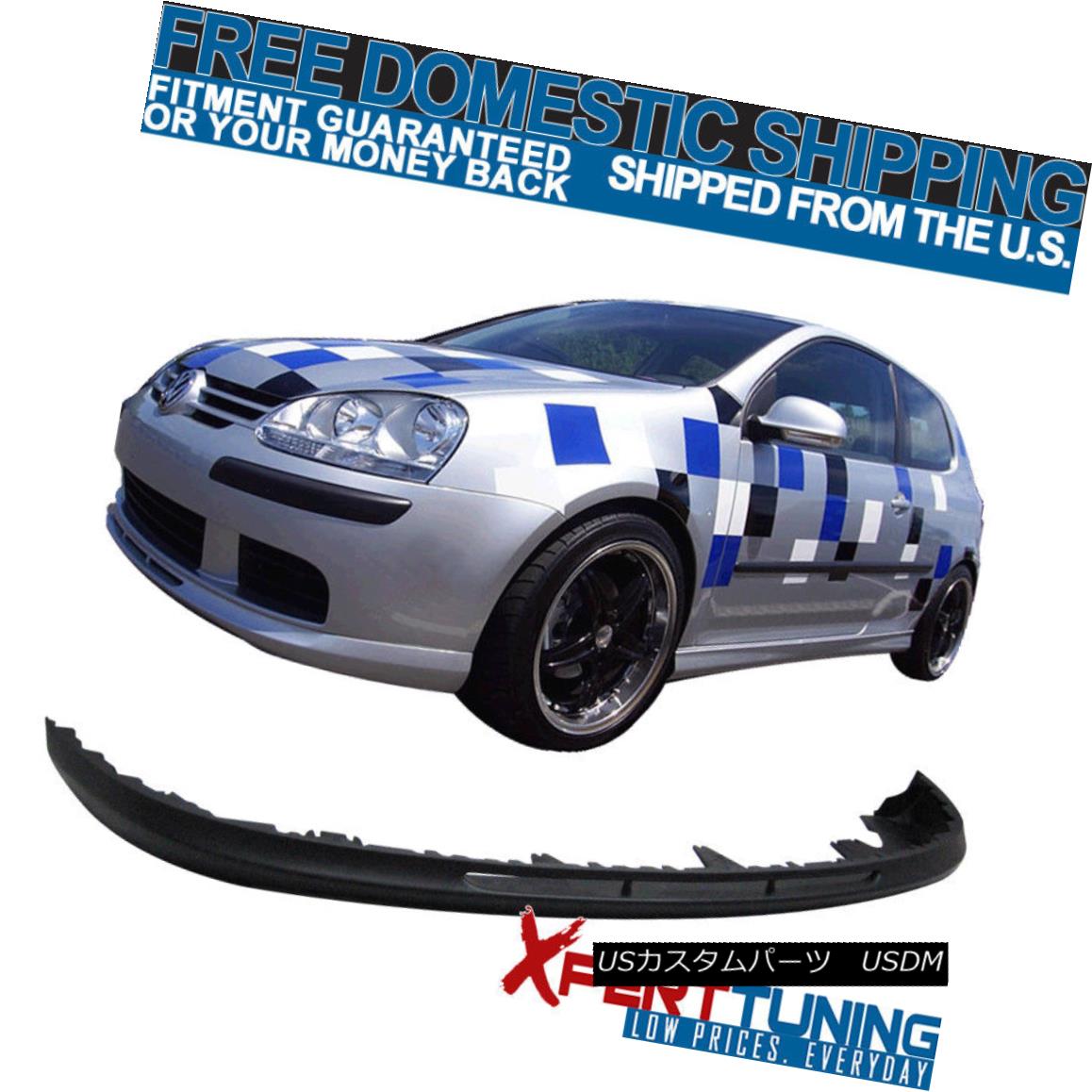 エアロパーツ Urethane Fit 06-09 VW Golf 5 Mk5 Rabbit V-Style Front Bumper Lip Spoiler ウレタンフィット06-09 VWゴルフ5 Mk5ウサギVスタイルフロントバンパーリップスポイラー 【並行輸入品】