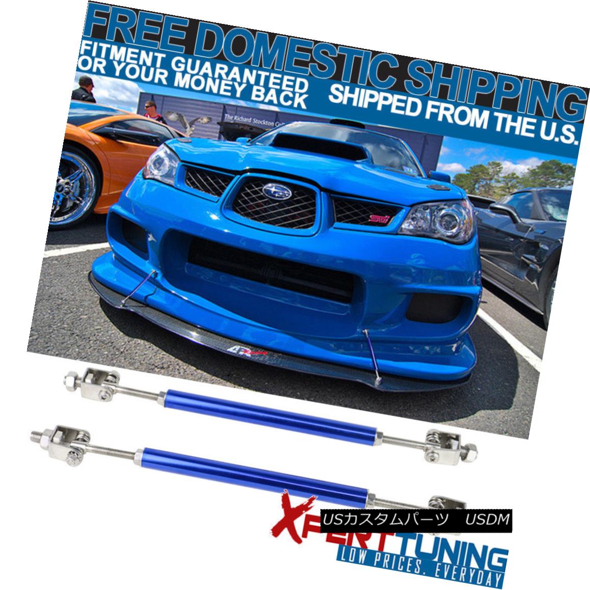 エアロパーツ Fit SUPERDUTY High Strength Adjustable Front Blue Splitter Support Stabilizer SUPERDUTYの高強度調節可能なフロントブルースプリッタサポートスタビライザ 【並行輸入品】