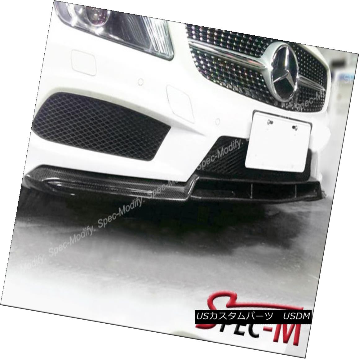 エアロパーツ W176 BS Style Carbon Fiber Front Lip Spoiler For 13-14 A180 A250 AMG / A45 CF W176 BSスタイルカーボンファイバーフロントリップスポイラー13-14 A180 A250 AMG / A45 CF 【並行輸入品】
