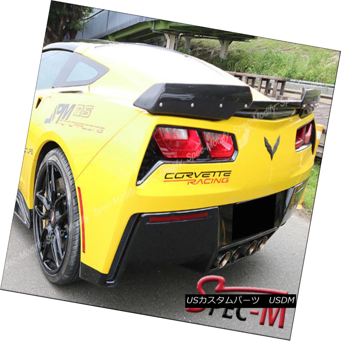 エアロパーツ Stage 2 Carbon Fiber Trunk Spoiler W Wicker Wing For 14 17 Chevy Corvette C7 Cf 14 17シボレーコルベットc7 Cf用ウィッカーウィング付ステージ2カーボンファイバートランクスポイラー Cgco Org
