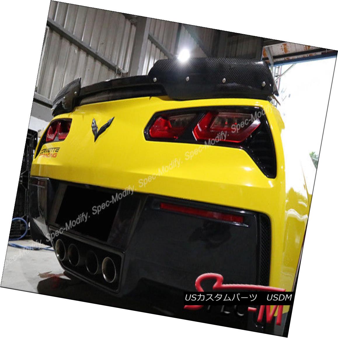 エアロパーツ Stage 2 Carbon Fiber Trunk Spoiler W Wicker Wing For 14 17 Chevy Corvette C7 Cf 14 17シボレーコルベットc7 Cf用ウィッカーウィング付ステージ2カーボンファイバートランクスポイラー Cgco Org