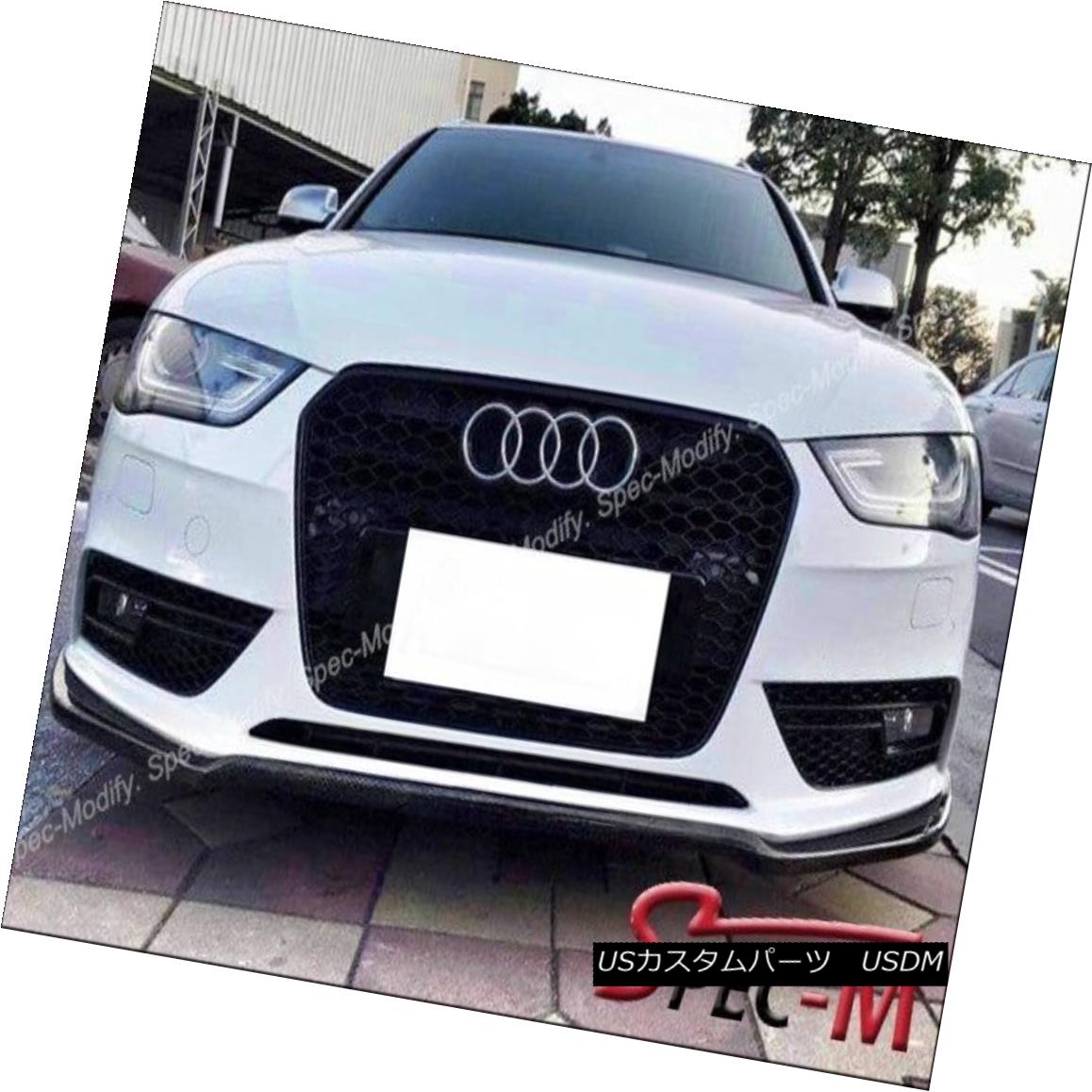 エアロパーツ P Type Carbon Fiber Front Lip Spoiler For Audi A4 B8 Facelift Only 2013-2015 Pタイプ炭素繊維フロントリップスポイラー（Audi A4 B8用）Facelift Only 2013-2015 【並行輸入品】