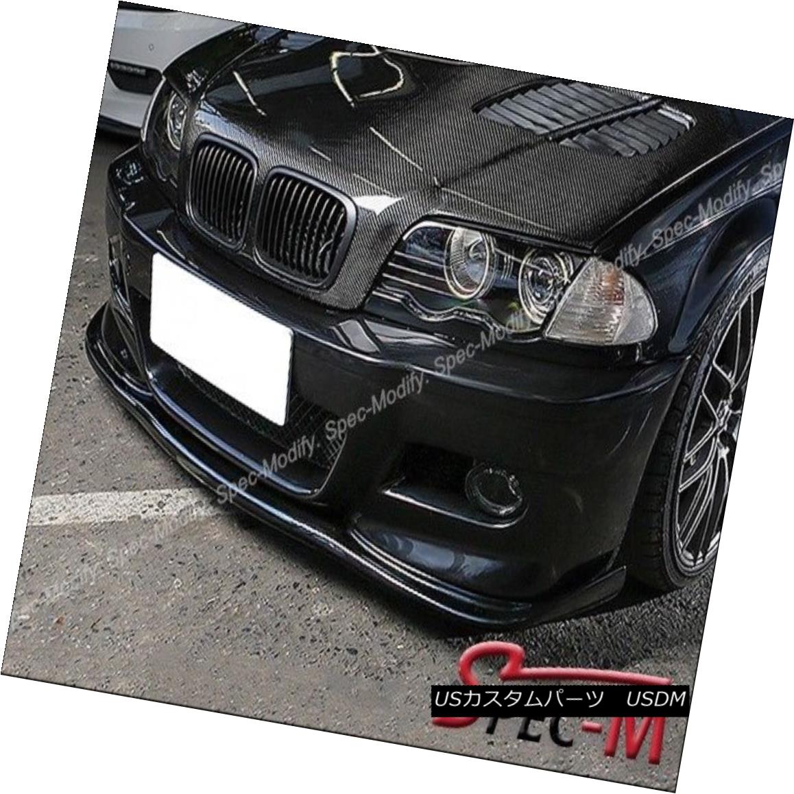 エアロパーツ H Type Carbon Fiber Front Bumper Lip For 01-06 BMW E46 3-Series M3 Only 2Dr Hタイプ炭素繊維フロントバンパーリップ（01-06）BMW E46 3シリーズM3のみ2Dr 【並行輸入品】