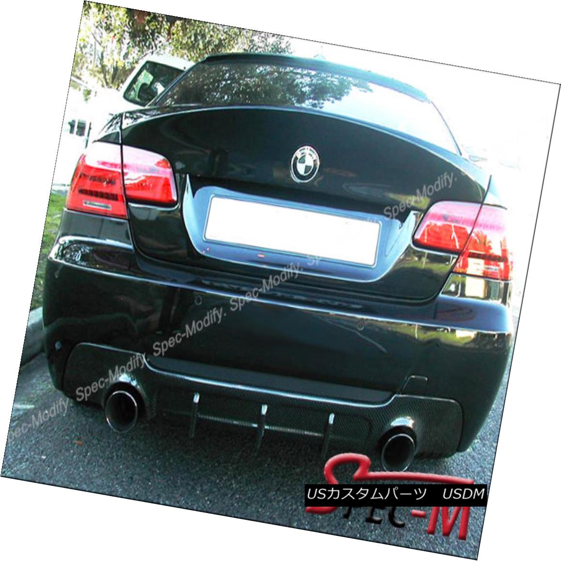 エアロパーツ Carbon Fiber Diffuser Replacement For 2007+ BMW E92 328i 335i w/ M Sport Bumper 2007年以上のカーボンファイバーディフューザー交換BMW E92 328i 335i w / Mスポーツバンパー 【並行輸入品】