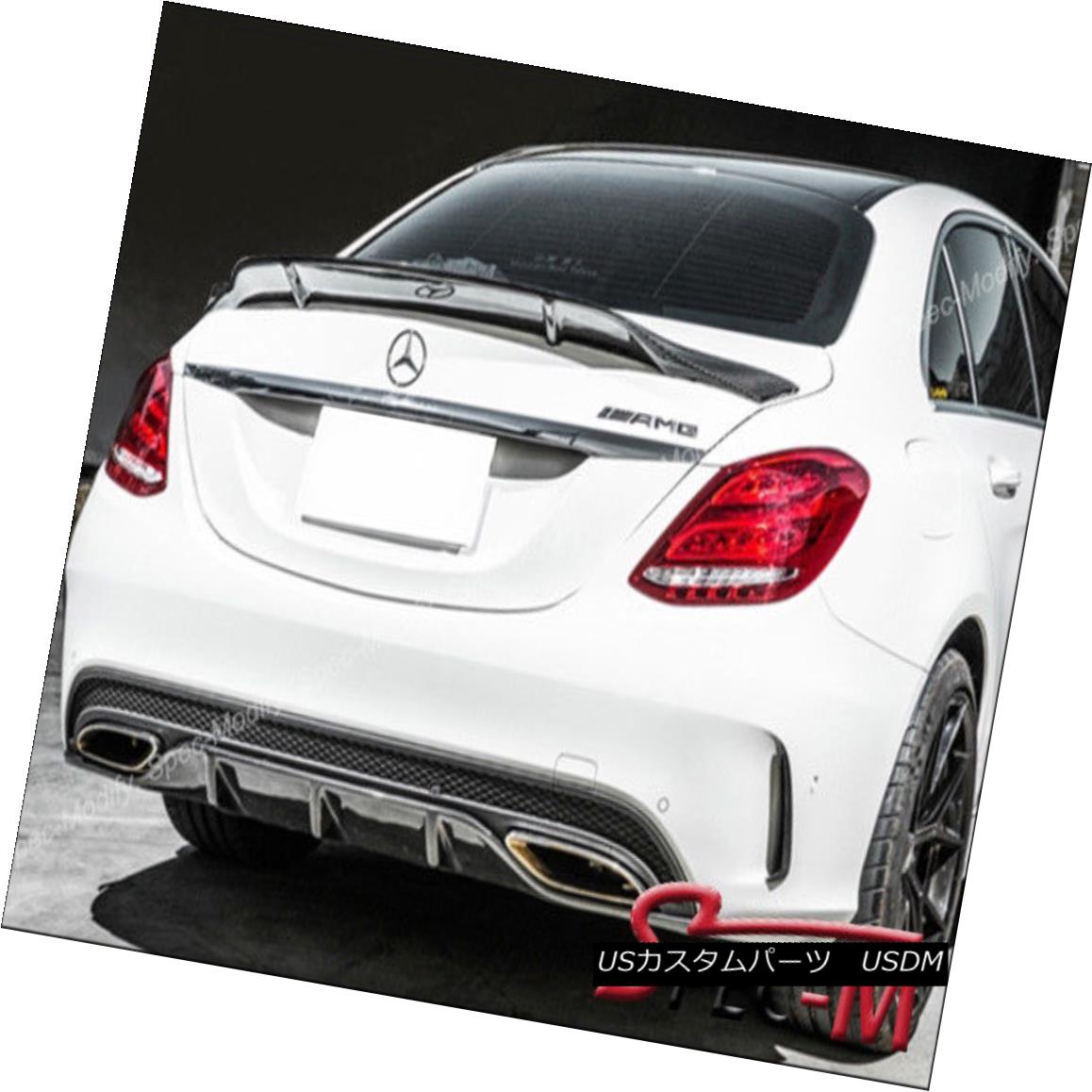 エアロパーツ 2015-2018 W205 C63 AMG Sedan RT Style Carbon Fiber Trunk Spoiler Wing 2015-2018 W205 C63 AMGセダンRTスタイル炭素繊維トランク・スポイラー・ウィング 【並行輸入品】
