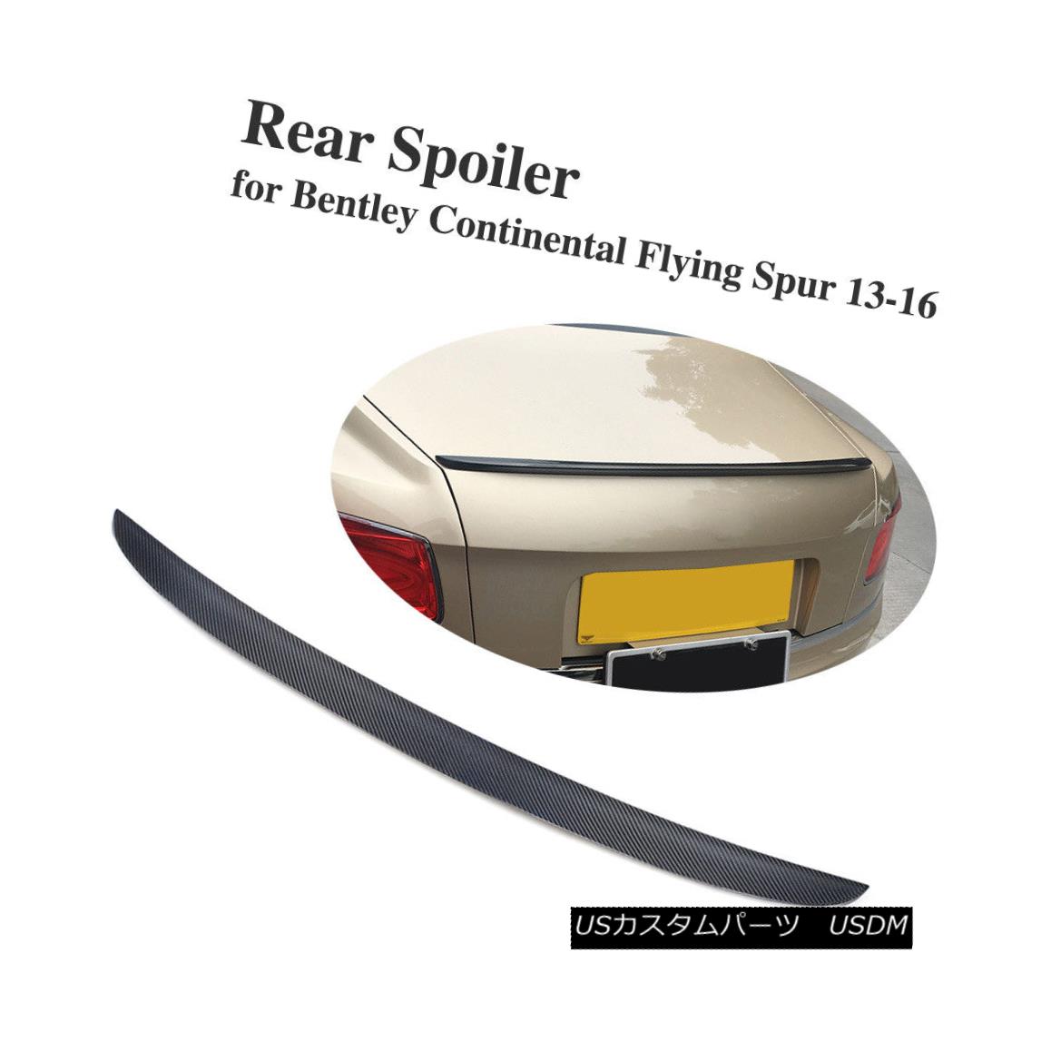 エアロパーツ Rear Trunk Spoiler Wing Carbon Fiber Fit for Bentley Continental Flying Spu13-16 ベントレーコンチネンタルフライングSpu13-16のリアトランクスポイラーウィングカーボンファイバーフィット 【並行輸入品】