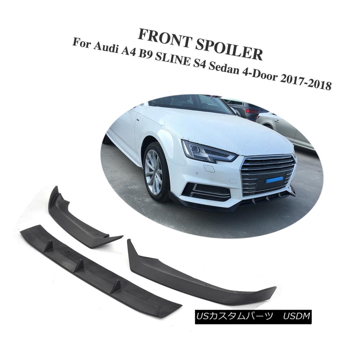 エアロパーツ FRP Material Front Spoiler Lip Chin For Audi A4 B9 SLINE S4 Sedan 4-Door 17-18 FRP素材フロントスポイラーリップチンアウディA4 B9 SLINE S4セダン4ドア17-18 【並行輸入品】