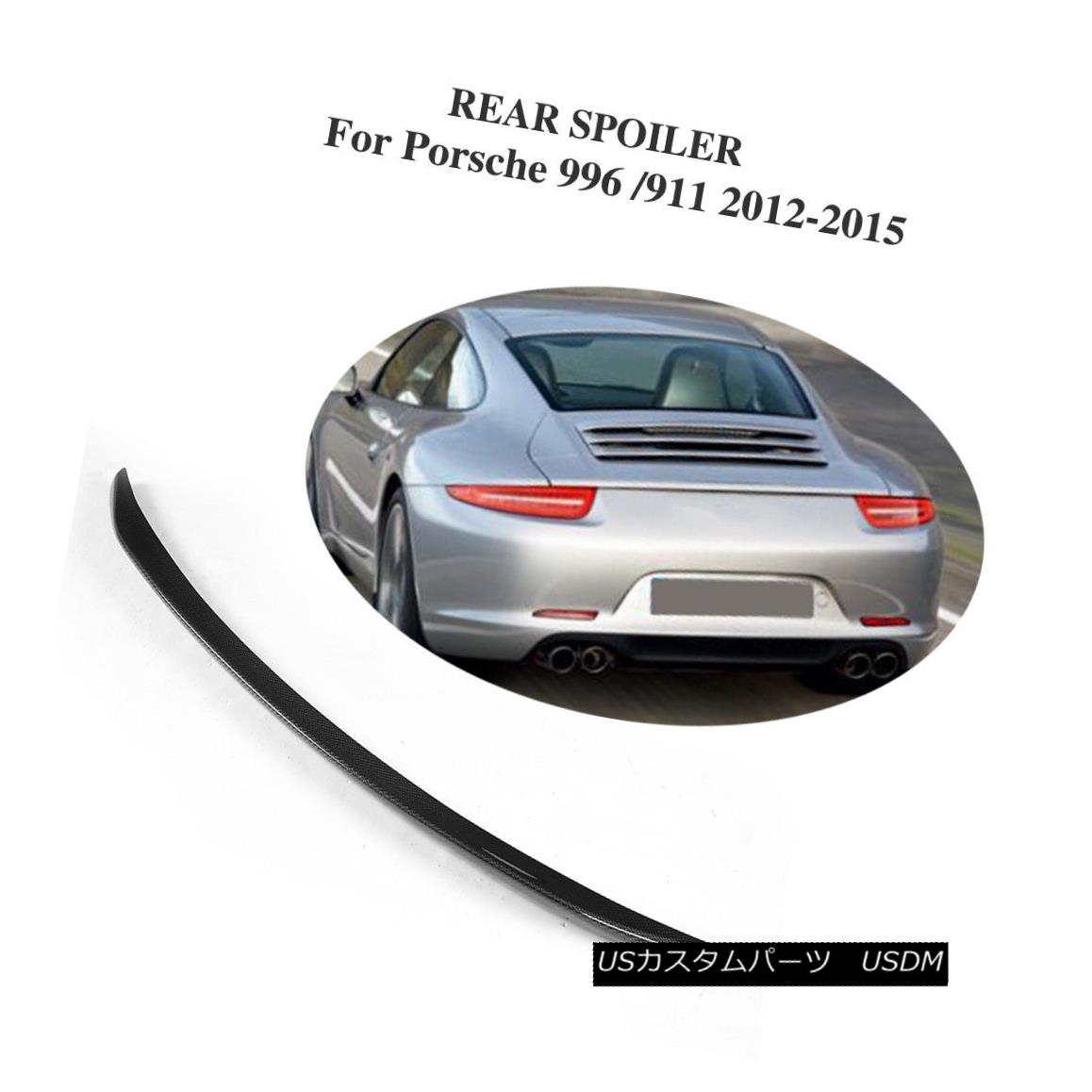 エアロパーツ Carbon Fiber Black Car Rear Wing LipTrunk Spoiler Fit For Porsche 991 2012-2015 炭素繊維黒い車の後部翼のリップトランクのスポイラーフィットポルシェ991 2012-2015年 【並行輸入品】