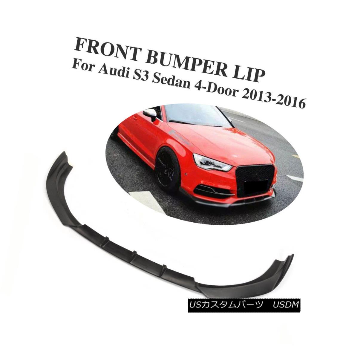エアロパーツ FRP Front Bumper Lip Spoiler Bodykit for Audi A3 Sline S3 sedan 4 door 13-16 FRPフロントバンパーリップスポイラーBodykit for Audi A3 SラインS3セダン4ドア13-16 【並行輸入品】