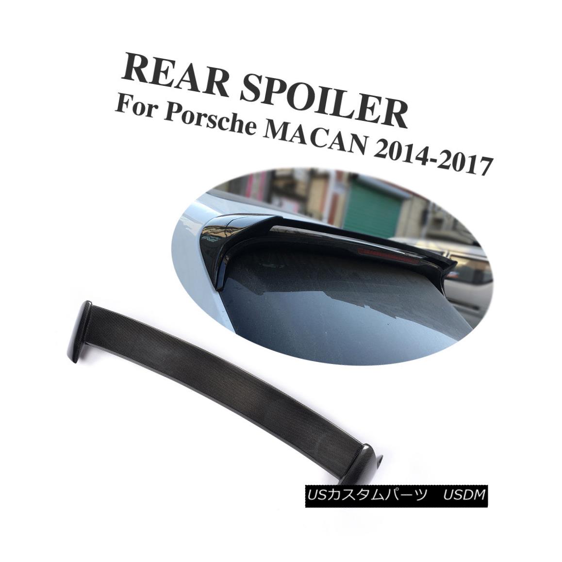 エアロパーツ Carbon Fiber Car Roof Spoiler Wing Fit For Porsche Macan Bumper Guard 2014-2017 ポルシェマカンバンパーガード2014-2017のカーボンファイバーカールーフスポイラーウィングフィット 【並行輸入品】