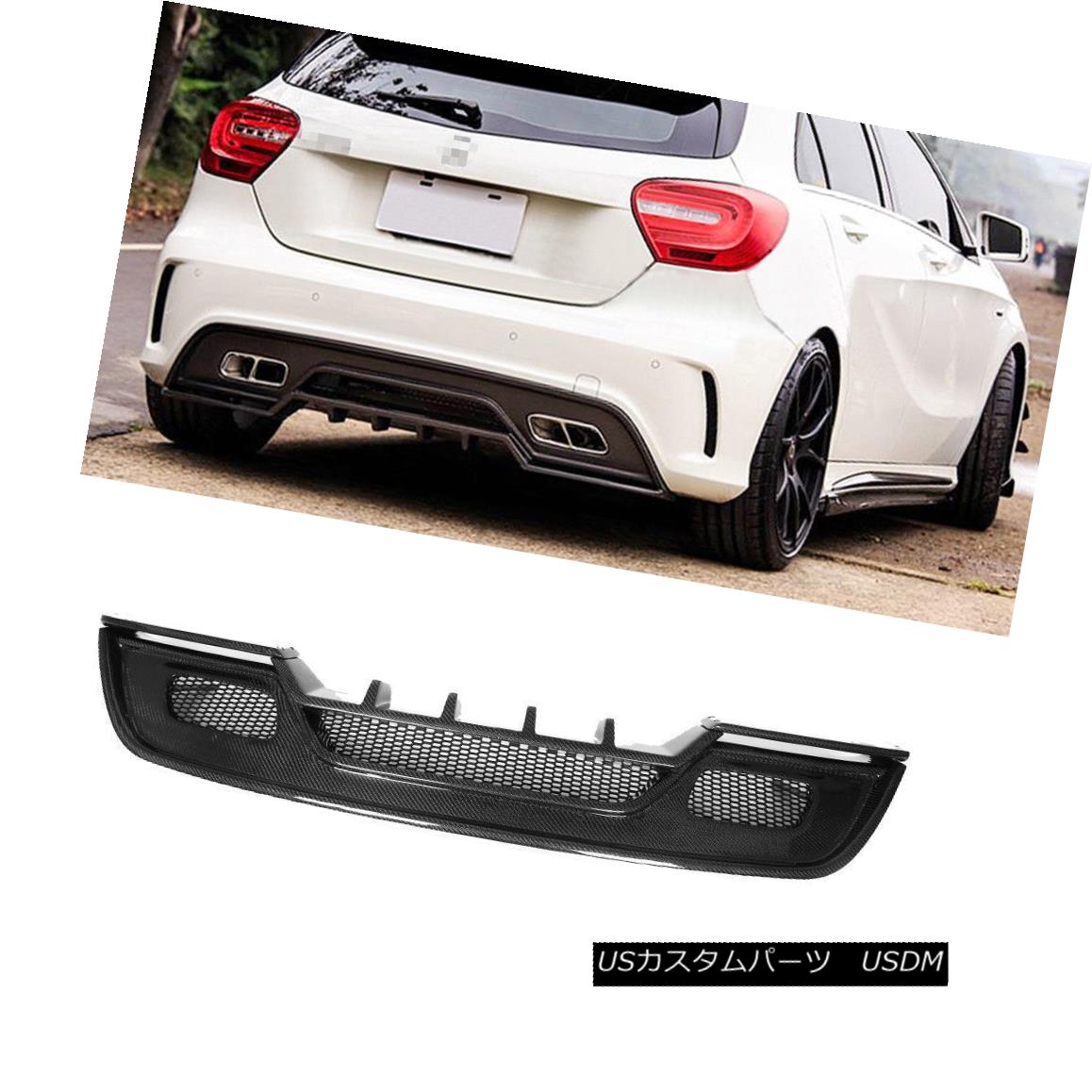 エアロパーツ Carbon Fiber Rear Bumper Diffuser Chin Lip for Mercedes Benz A250 2013-2015 Mercedes Benz A250 2013-2015用カーボンファイバーリアバンパーディフューザーチンリップ 【並行輸入品】