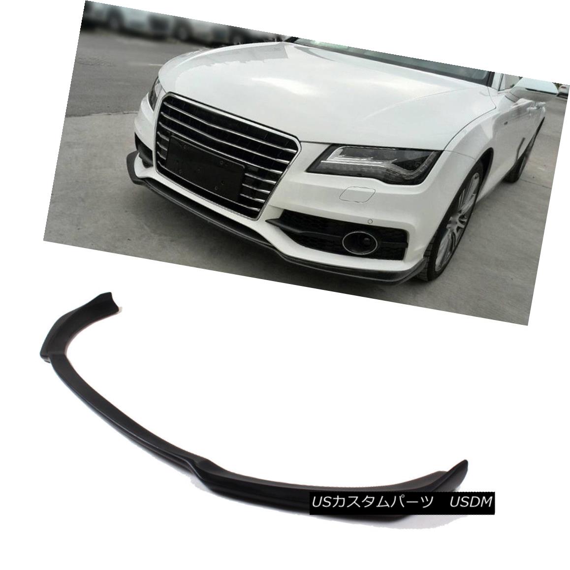 エアロパーツ FRP Front Bumper Lip Chin Spoiler Refit Unpainted Fit for Audi A7 Sline 13-14 FRPフロントバンパーリップチンスポイラー、アウディA7 Sライン13-14用無塗装フィット 【並行輸入品】