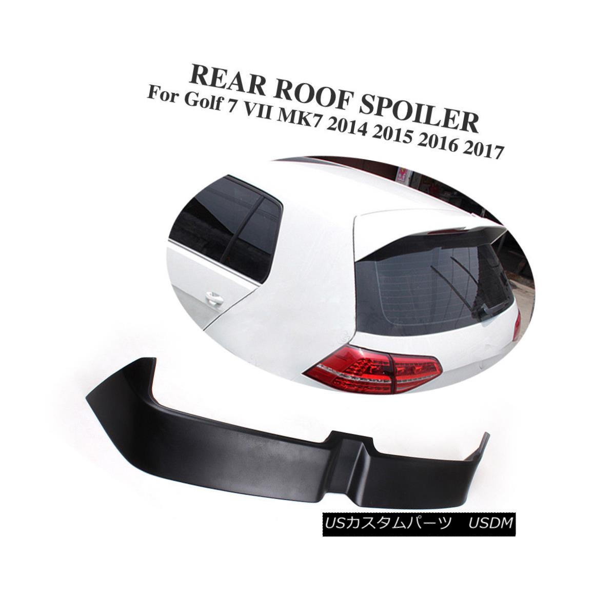 エアロパーツ FRP Rear Roof Spoiler Lip Wing Fit for Volkswagen Golf VII 7 MK7 Unpainted 14-17 フォルクスワーゲンゴルフ7 7 MK7未塗装14-17用FRPリアルーフスポイラーリップウイング 【並行輸入品】