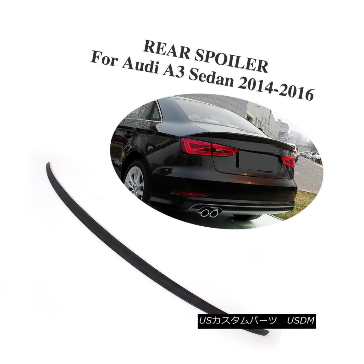 エアロパーツ Unpainted PU Rear Spoiler Boot Trunk Lid Wing Fit for Audi A3 Sedan 4D 14-16 未塗装PUリアスポイラーブーツトランクリッドウイングアウディA3セダン4D 14-16用 【並行輸入品】