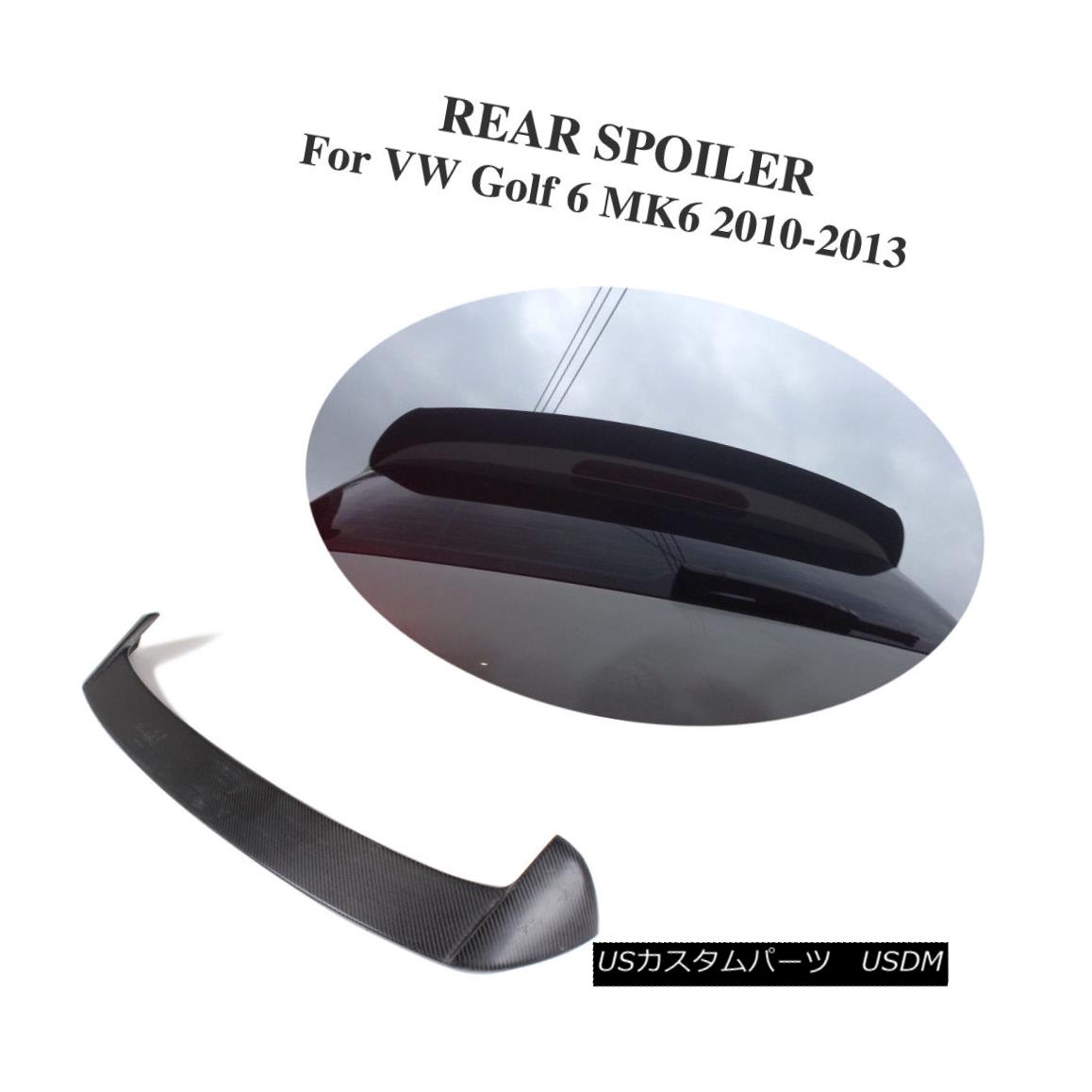 エアロパーツ Carbon Fiber Rear Roof Spoiler Lip Wing Fit for Volkswagen VI MK6 Golf 6 2010-13 フォルクスワーゲンVI MK6ゴルフ用カーボンファイバーリアルーフスポイラーリップウイング6 2010-13 【並行輸入品】