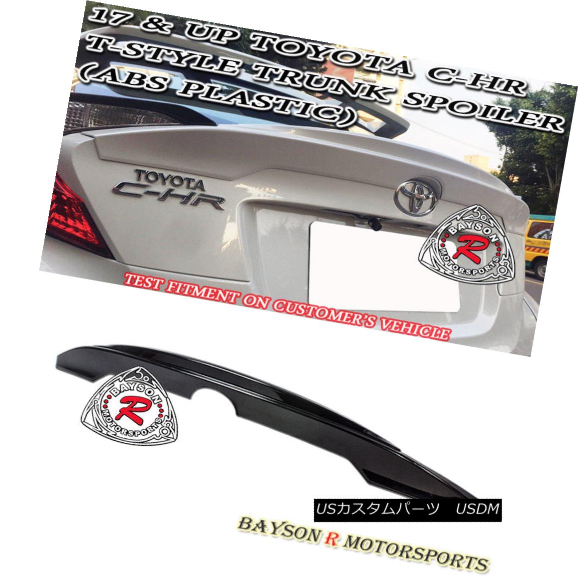 エアロパーツ T-Style Rear Ducktail Trunk Spoiler Wing (ABS Plastic) Fits 17-18 Toyota C-HR トヨタC-HR 17-18にフィットするT型リアダックテールトランクスポイラーウイング（ABSプラスチック） 【並行輸入品】