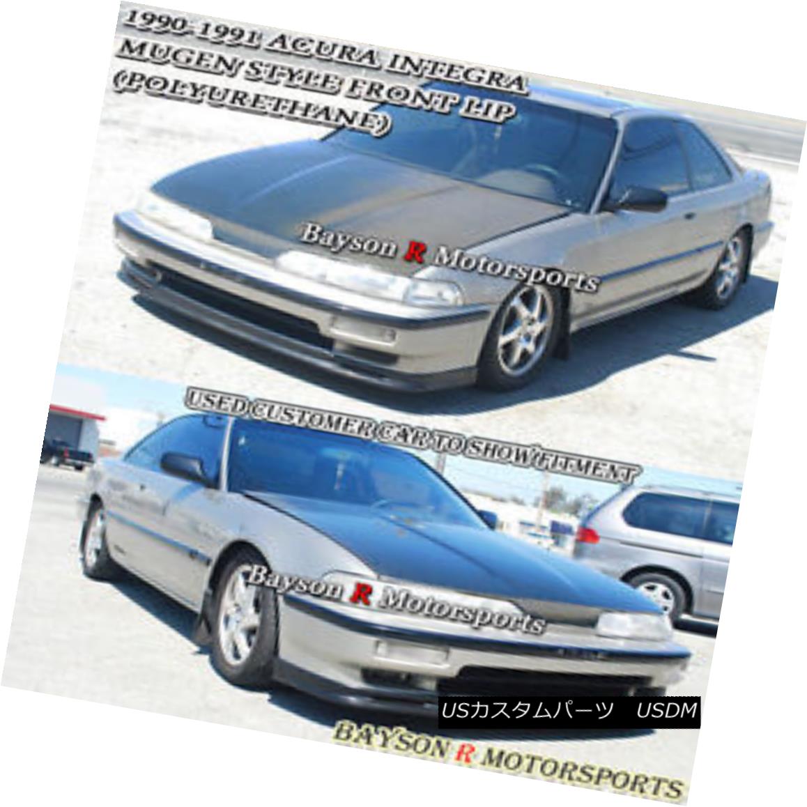 エアロパーツ Mu-gen Style Front Lip (Urethane) Fits 90-91 Integra 2/4dr Mu-genスタイルフロントリップ（ウレタン）90-91 Integra 2 / 4dr 【並行輸入品】