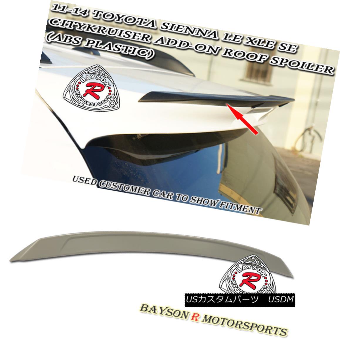 エアロパーツ CityKruiser Add-on Roof Spoiler Wing (ABS) Fits 11-18 Toyota Sienna CityKruiserアドオンルーフスポイラーウィング（ABS）11-18 Toyota Siennaに適合 【並行輸入品】