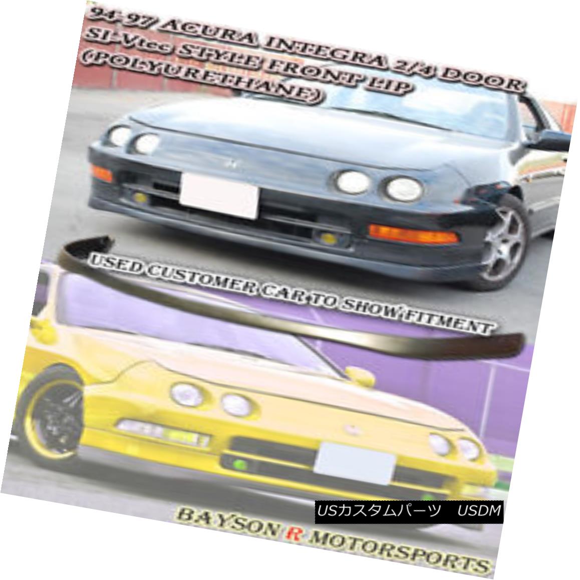 エアロパーツ SI-VTEC Style Front Bumper Lip (Urethane) Fits 94-97 Integra 4dr SI-VTECスタイルフロントバンパーリップ（ウレタン）94-97 Integra 4dr 【並行輸入品】
