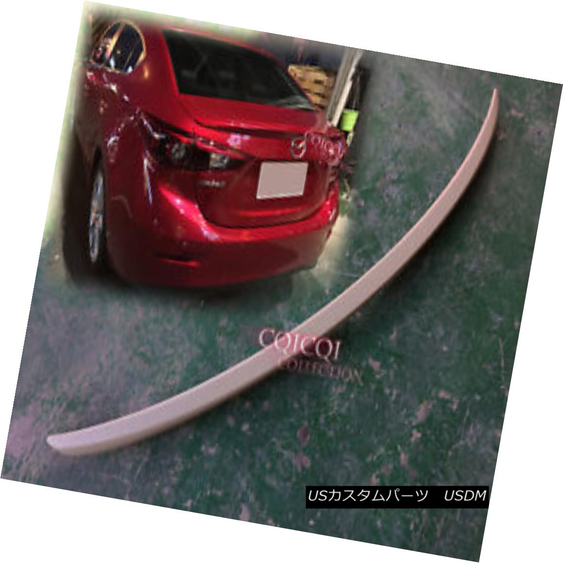 エアロパーツ Unpainted Mazda 14~16 Mazda3 sedan 3rd generation OEM type trunk spoiler ◎ 未塗装マツダ14?16 Mazda3セダン第3世代OEMタイプのトランク・スポイラー？ 【並行輸入品】
