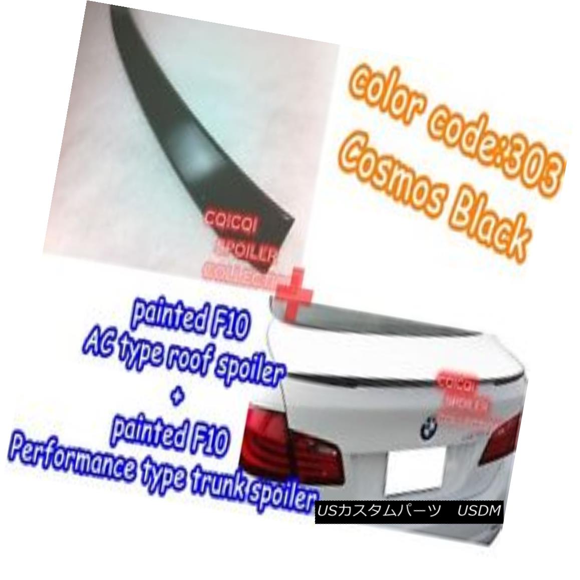 エアロパーツ Painted COMBO BMW 11~16 F10 Sedan AC type roof + P type trunk spoiler color:303◎ 塗装COMBO BMW 11?16 F10セダンACタイプの屋根+ Pタイプのトランクスポイラーの色：303？ 【並行輸入品】