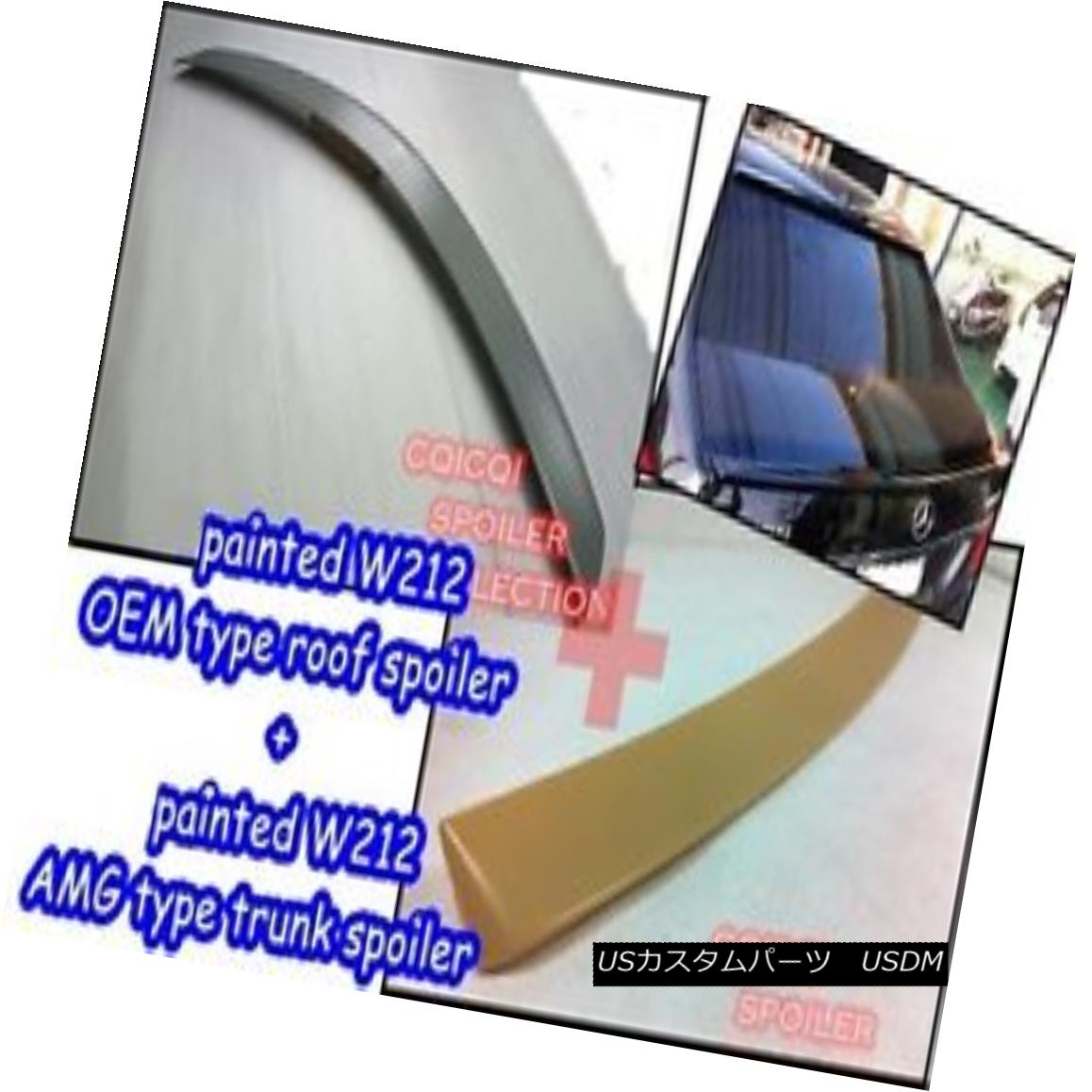 エアロパーツ Painted M-BENZ W212 E class OEM type roof + AMG type trunk spoiler color-744◎ 塗装されたM-BENZ W212 EクラスOEMタイプの屋根+ AMGタイプのトランクスポイラーcolor-744？ 【並行輸入品】