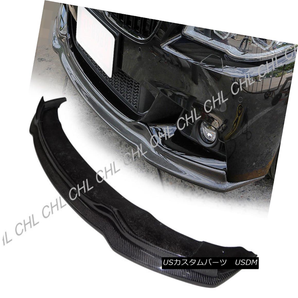 エアロパーツ AK Stye Carbon Fiber Front Bumper Lip For 11-16 BMW F10 5-Series M-Sport Only AK Styeカーボンファイバーフロントバンパーリップ11-16 BMW F10 5シリーズM-スポーツのみ 【並行輸入品】