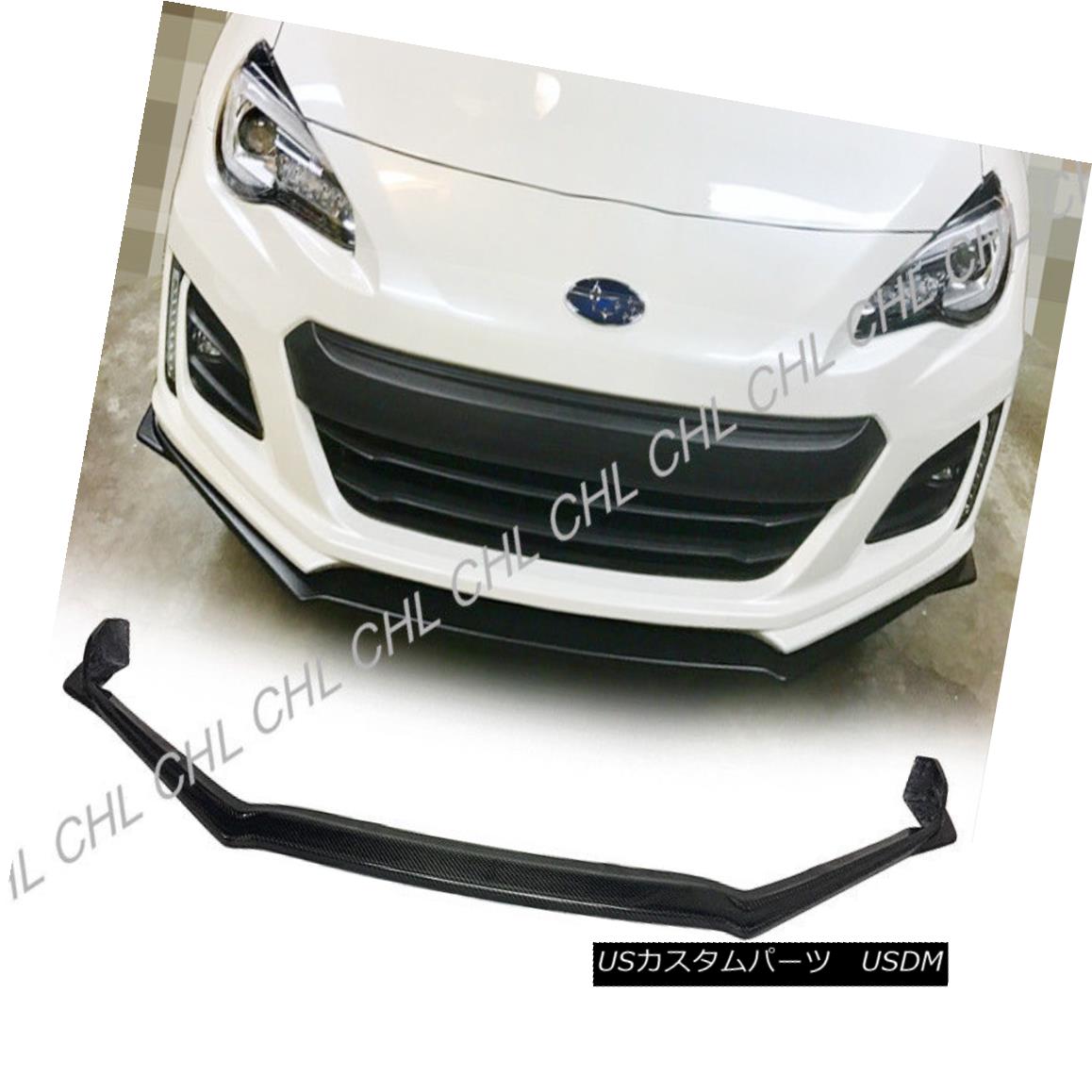 エアロパーツ ST Style Carbon Fiber Front Bumper Lip For 2017-2018 Subaru BRZ Facelift Only STスタイルカーボンファイバーフロントバンパーリップ2017-2018スバルBRZフェイスリフトのみ 【並行輸入品】