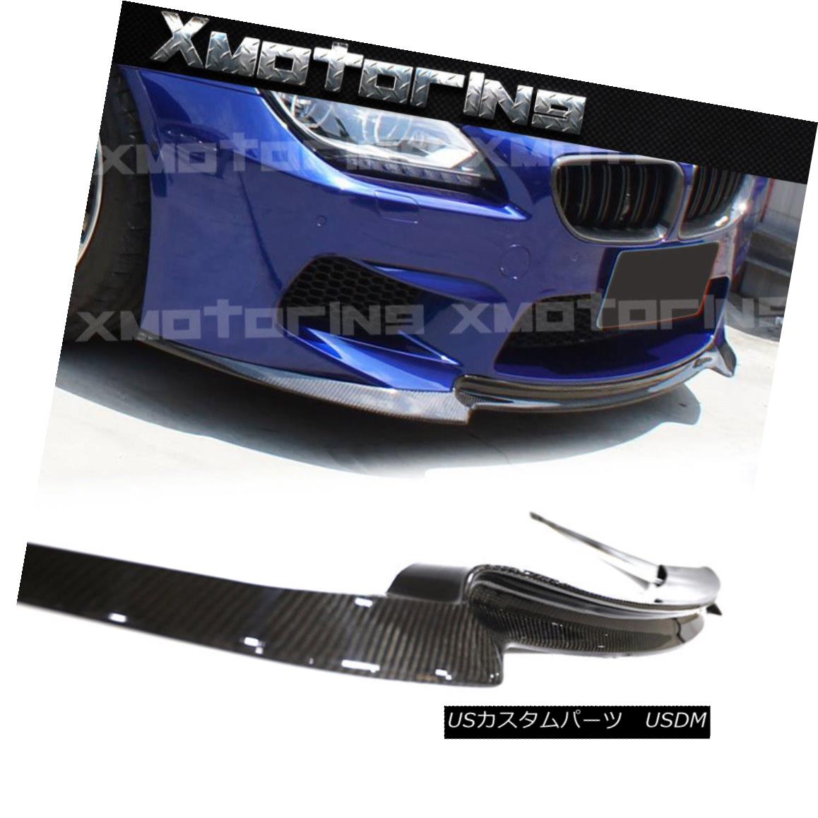 エアロパーツ V Style Carbon Front Bumper Spoiler Add Lip For 13-17 BMW F13 F12 F06 M6 2DR Use Vスタイルカーボンフロントバンパースポイラー13-17用リップ追加BMW F13 F12 F06 M6 2DR使用 【並行輸入品】