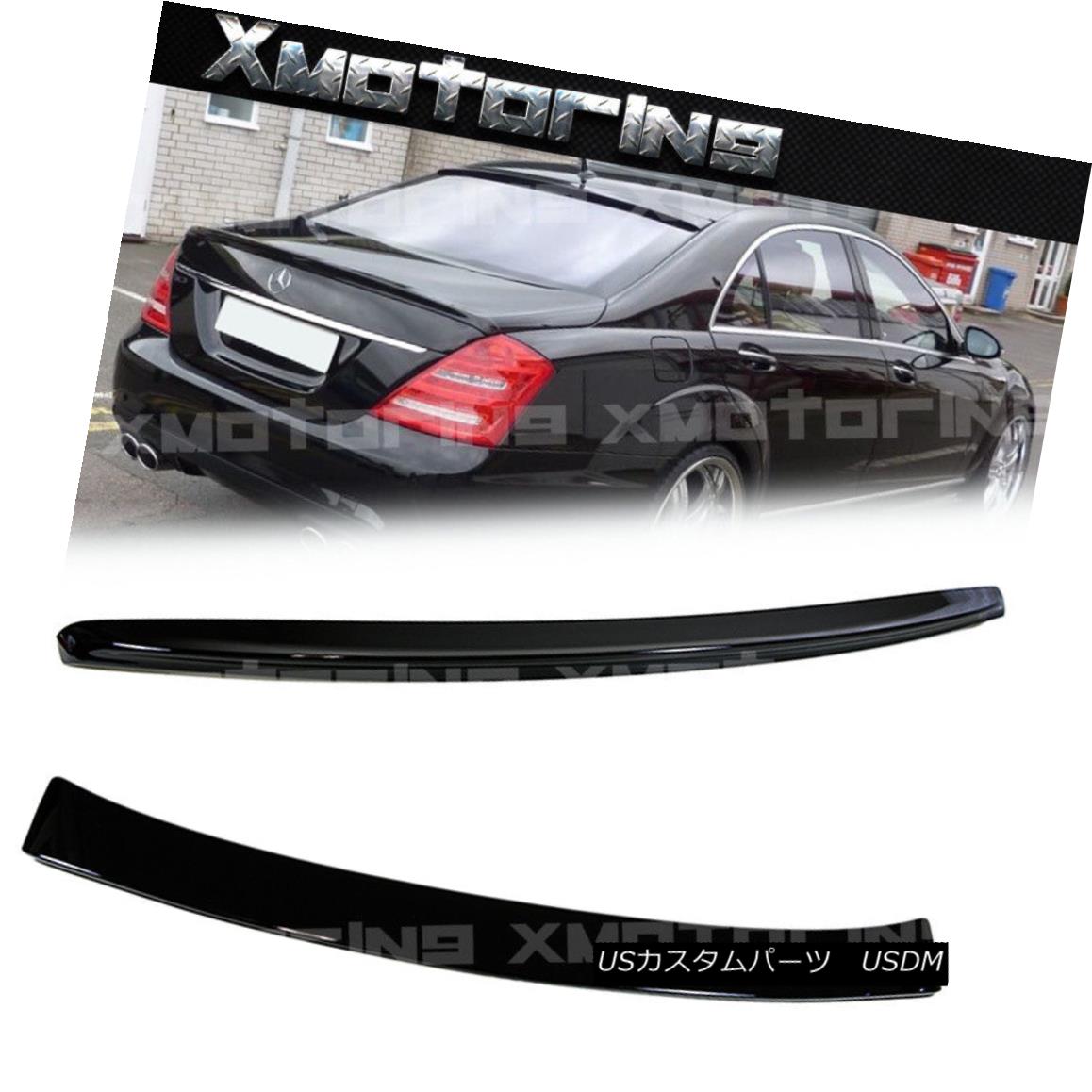 エアロパーツ Painted LR Roof & A Look Trunk Spoiler Lip Set For 07-13 W221 S350 S550 S600 4DR 塗装されたLR屋根＆amp; ルック・トランク・スポイラー・リップ・セット（07-13 W221 S350 S550 S600 4DR） 【並行輸入品】