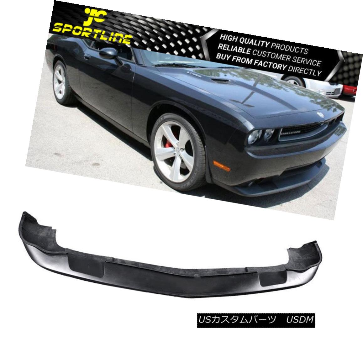 エアロパーツ Fits 08-10 Dodge Challenger Euro Style Poly Urethane Front Bumper Lip Spoiler フィット08-10ドッジチャレンジャーユーロスタイルポリウレタンフロントバンパーリップスポイラー 【並行輸入品】