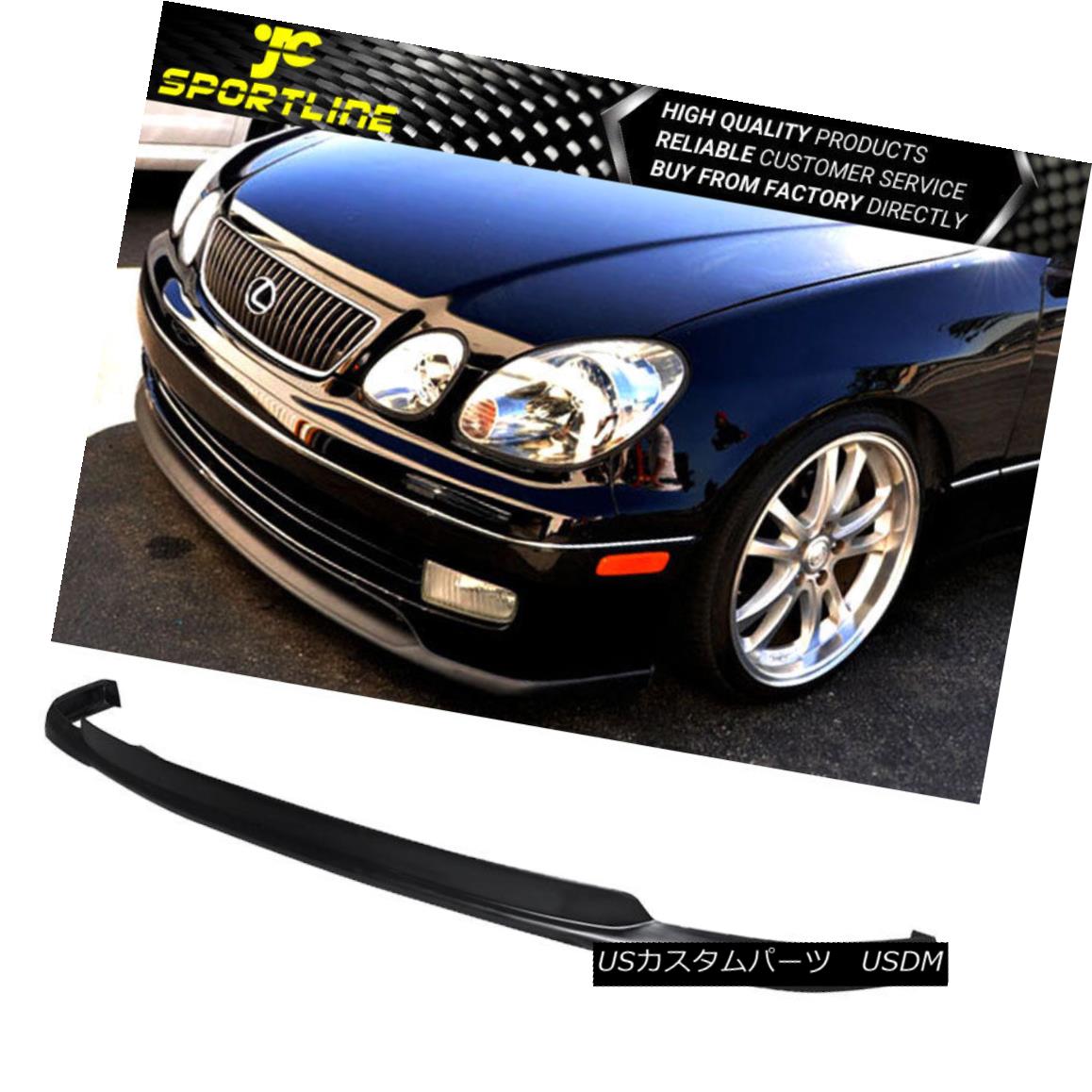 エアロパーツ Fits 98-05 Lexus GS300 GS400 Black PU Aero VIP Front Bumper Lip Spoiler Bodykit フィット98-05レクサスGS300 GS400ブラックPUエアロVIPフロントバンパーリップスポイラーボディキット 【並行輸入品】|カスタムパーツ WORLD倉庫