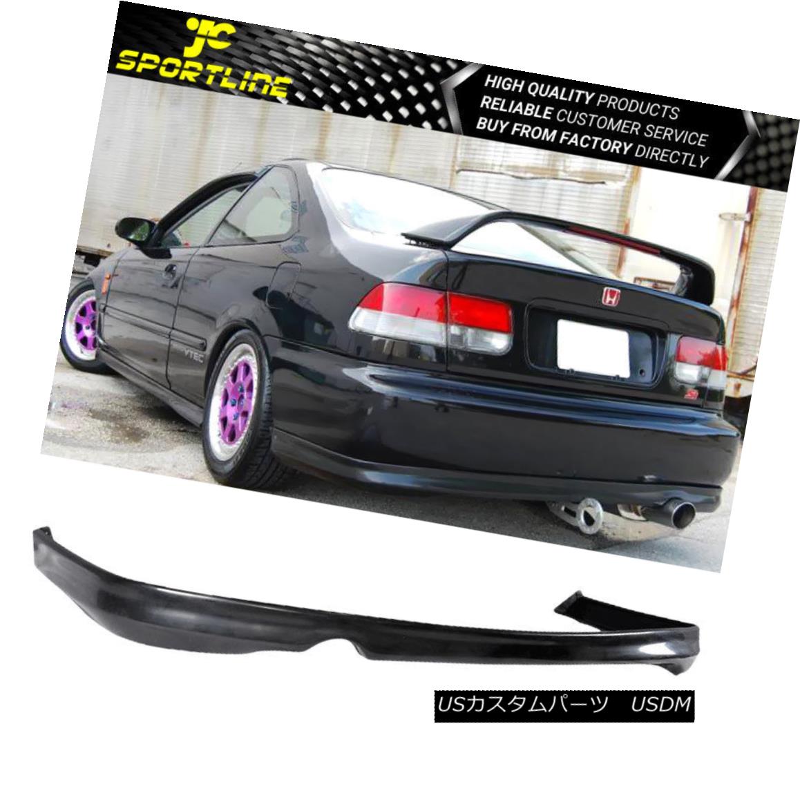 エアロパーツ For Honda Civic 2Dr 4Dr 1999 2000 T-R Style Black Rear Bumper Lip Honda Civic 2Dr 4Dr 1999 2000 T-Rスタイルブラックリアバンパーリップ 【並行輸入品】|カスタムパーツ WORLD倉庫