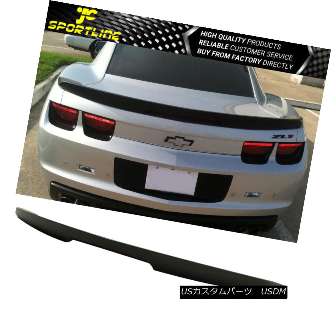 エアロパーツ Fits 10-13 Chevrolet Camaro ZL1 Style Trunk Spoiler Wing Painted Matte Black ABS フィット10-13シボレーカマロZL1スタイルトランクスポイラーウイング塗装マットブラックABS 【並行輸入品】|カスタムパーツ WORLD倉庫