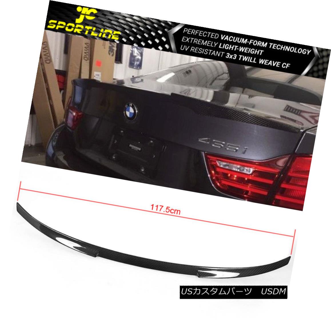 エアロパーツ Fits 14-17 BMW 4 Series F32 M4 Style Rear Trunk Spoiler Wing Lip Carbon Fiber フィット14-17 BMW 4シリーズF32 M4スタイルリアトランクスポイラーウイングリップカーボンファイバー 【並行輸入品】｜カスタムパーツ WORLD倉庫