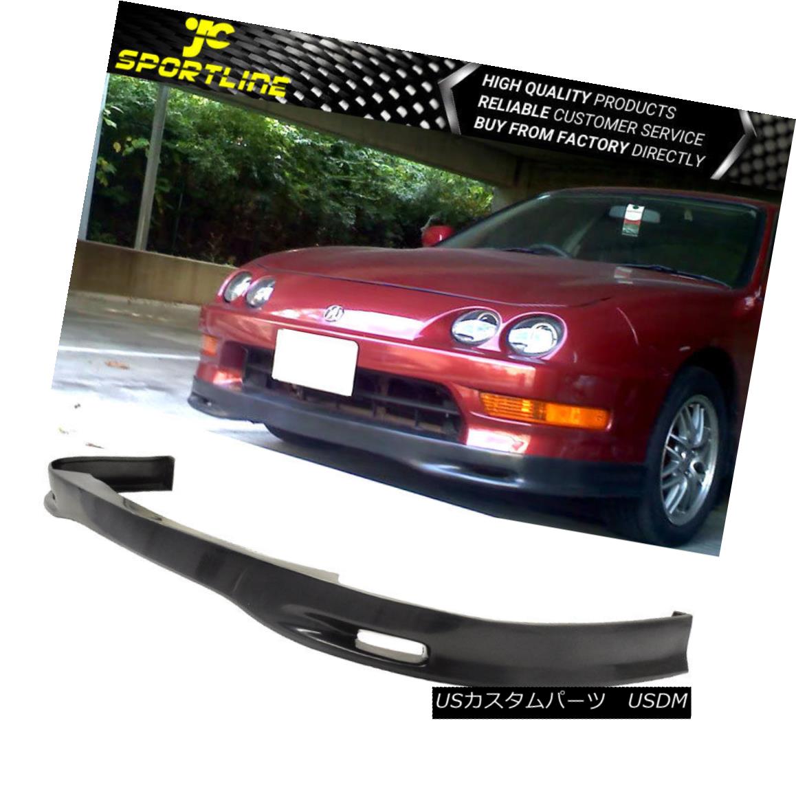 エアロパーツ Fits 98 99 00 01 Acura Integra PU Front Bumper Lip Spoiler Bodykit Spoon Style フィット98 98 00 01 Acura Integra PUフロントバンパーリップスポイラーボディキットスプーンスタイル 【並行輸入品】|カスタムパーツ WORLD倉庫