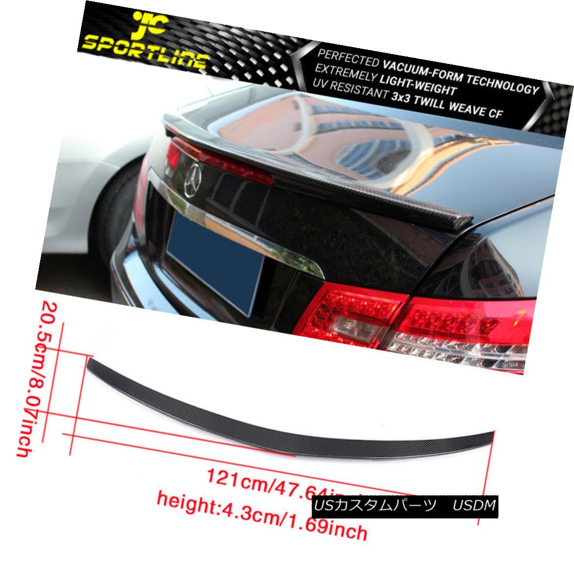 エアロパーツ Fits 10-15 Mercedes-Benz W207 Coupe Rear Trunk Spoiler Boot Wing Carbon Fiber フィット10-15メルセデスベンツW207クーペリアトランクスポイラーブーツウィング炭素繊維 【並行輸入品】
