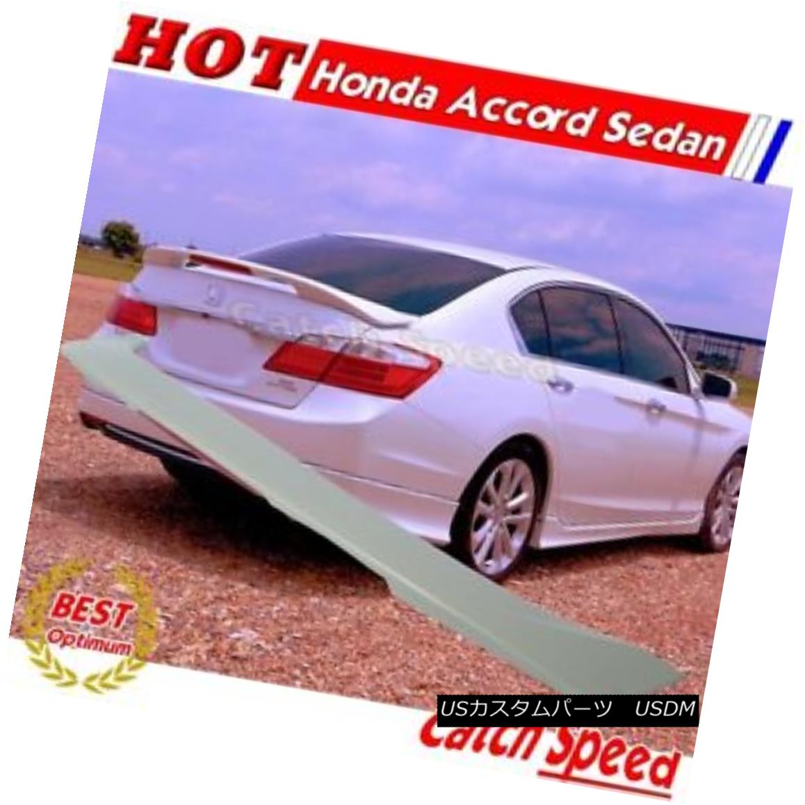 エアロパーツ Painted Free Brake Light Trunk Spoiler For Honda Accord Sedan 2013 2014 2015 ABS Honda Accordセダン2013年2014年2015年のための塗装された自由なブレーキライトトランク・スポイラーABS 【並行輸入品】