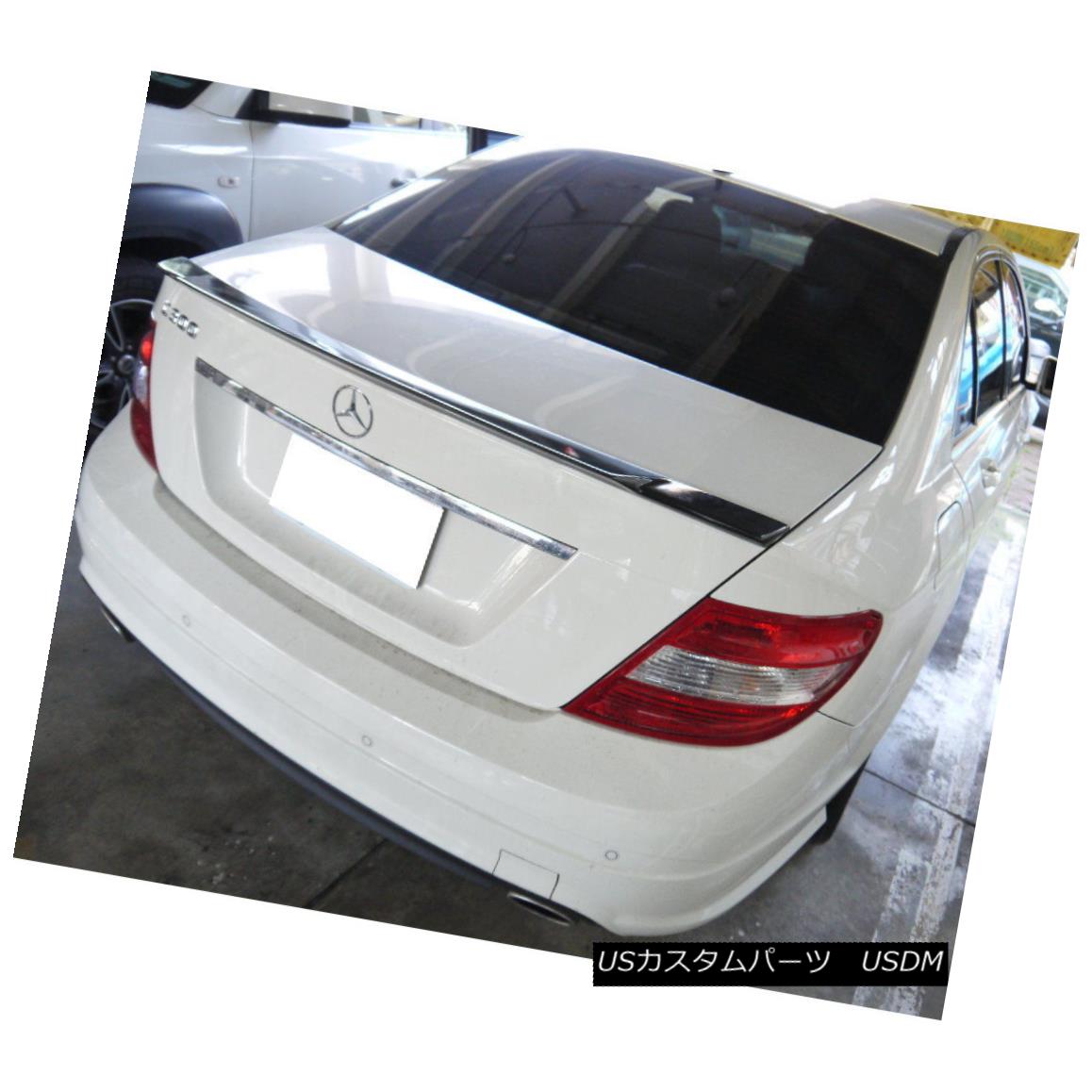 エアロパーツ Carbon Fiber V Look Rear Trunk Spoiler Wing For 08~13 Mercedes Benz C W204 Sedan カーボンファイバーVルーフリヤトランクスポイラーウイング08?13メルセデスベンツC W204セダン 【並行輸入品】