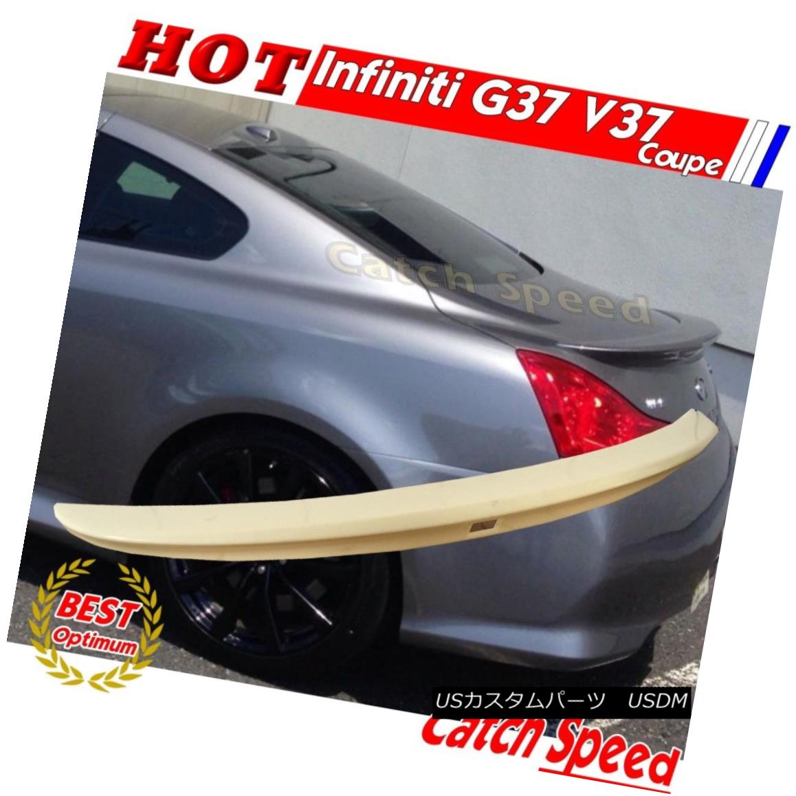 エアロパーツ Painted OE Type Rear Trunk Spoiler Wing For Infiniti G37 V37 Coupe 2008-2013 ペイントされたOEタイプインフィニティG37 V37クーペ2008-2013のためのリアトランクスポイラーウィング 【並行輸入品】｜カスタムパーツ WORLD倉庫