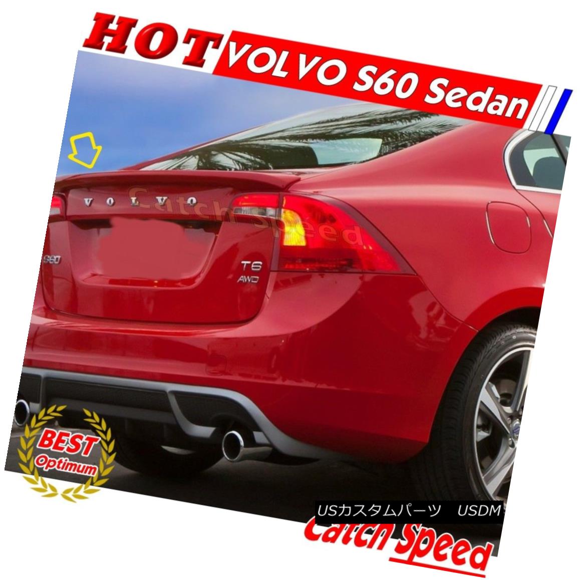 エアロパーツ Painted OE Type Rear Trunk Spoiler Wing For VOLVO S60 T4 T5 T6 Sedan 2010-2015 ペイントされたOEタイプVOLVO S60 T4 T5 T6セダン2010-2015のためのリアトランク・スポイラー・ウィング 【並行輸入品】