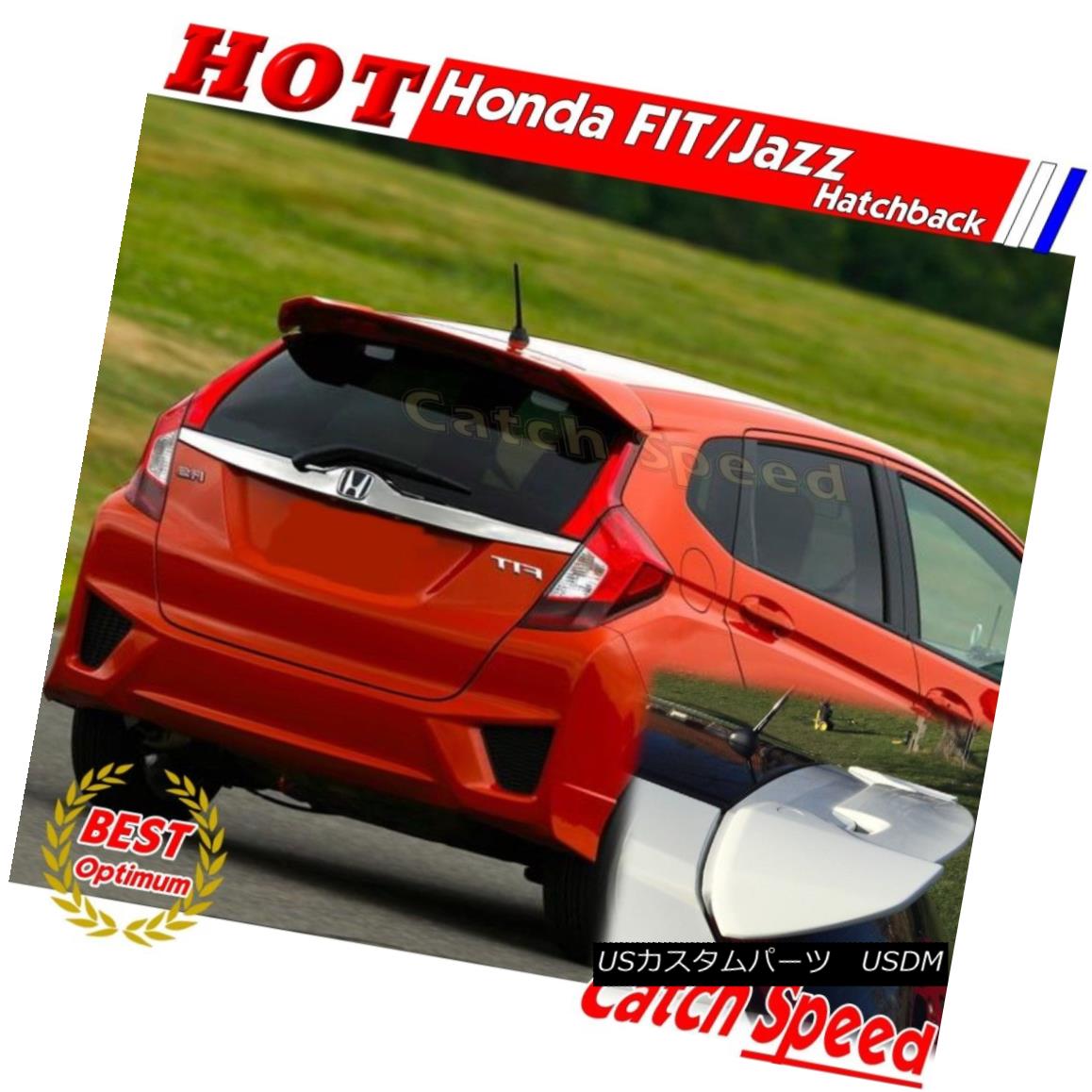 エアロパーツ Painted ABS RS Type Rear Roof Trunk Spoiler For Honda FIT JAZZ 2014~16 hatchback ホンダFIT JAZZ 2014?16ハッチバック用塗装ABS RSタイプリアルーフトランク・スポイラー 【並行輸入品】 81,615円