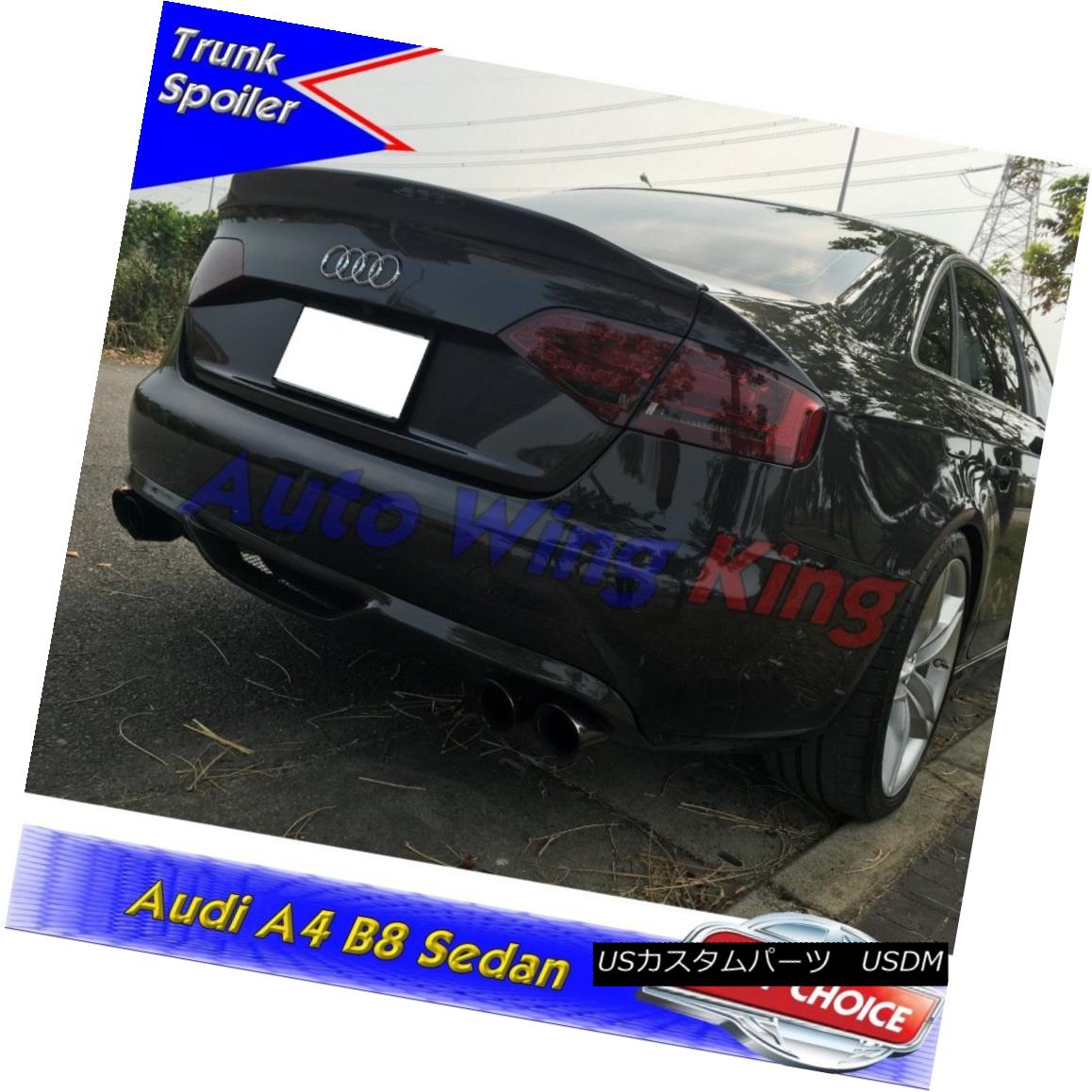 エアロパーツ 2009~2011 UNPAINTED ABS C STYLE REAR TRUNK SPOILER WING FOR AUDI A4 B8 SEDAN ? 2009?2011アピールされていないABS CスタイルのリアトランクのスポイラーウイングはAUDI A4 B8 SEDANのために？ 【並行輸入品】