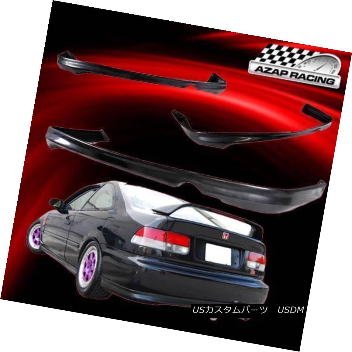エアロパーツ 1999 2000 T-R Style Black Rear Bumper Lip Spoiler Bodykit Fits Honda Civic 2/4Dr 1999年2000年T-Rスタイルブラックリアバンパーリップスポイラーボディキットはホンダシビック2 / 4Drに適合 【並行輸入品】
