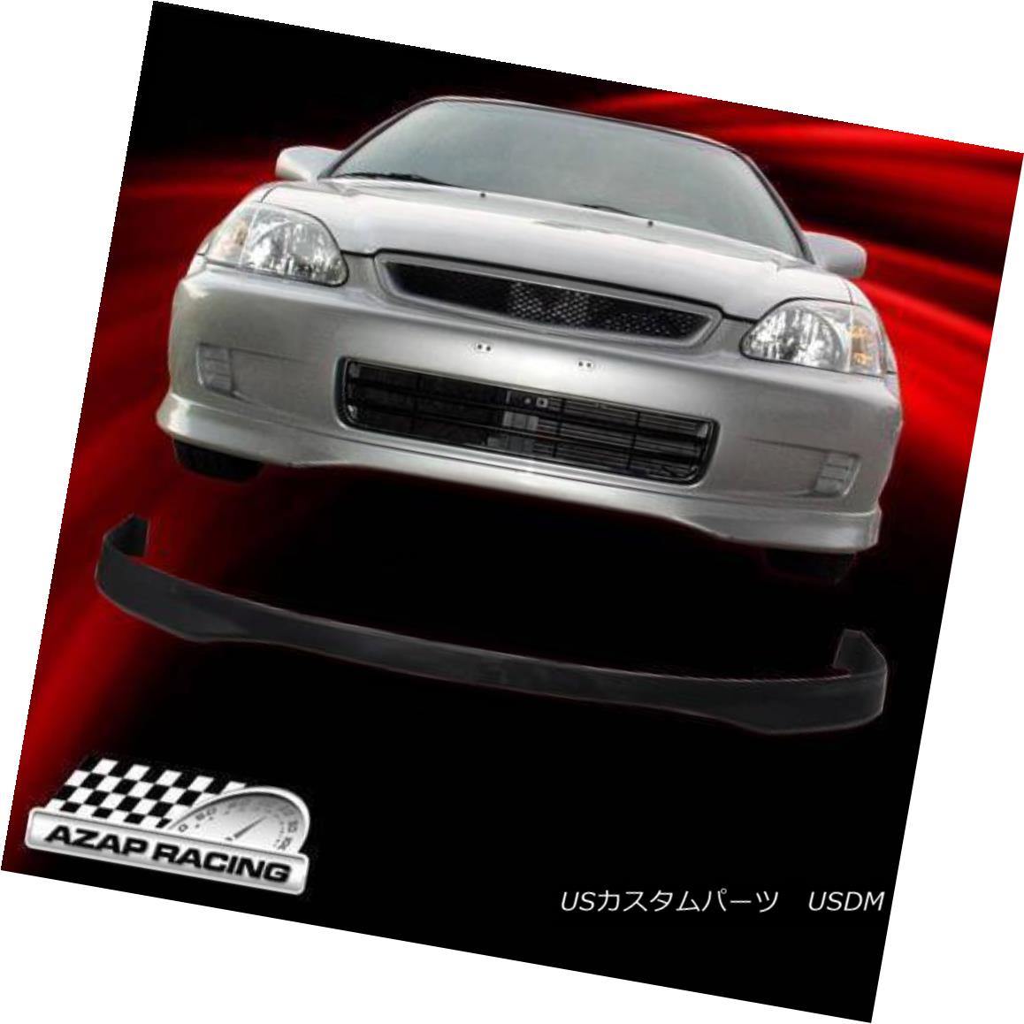 エアロパーツ 1999 2000 JDM T-R Polypropylene Front Bumper Lip Spoiler Fits Honda Civic New 1999年2000年JDM T-Rポリプロピレンフロントバンパーリップスポイラーがホンダシビックに適合 【並行輸入品】