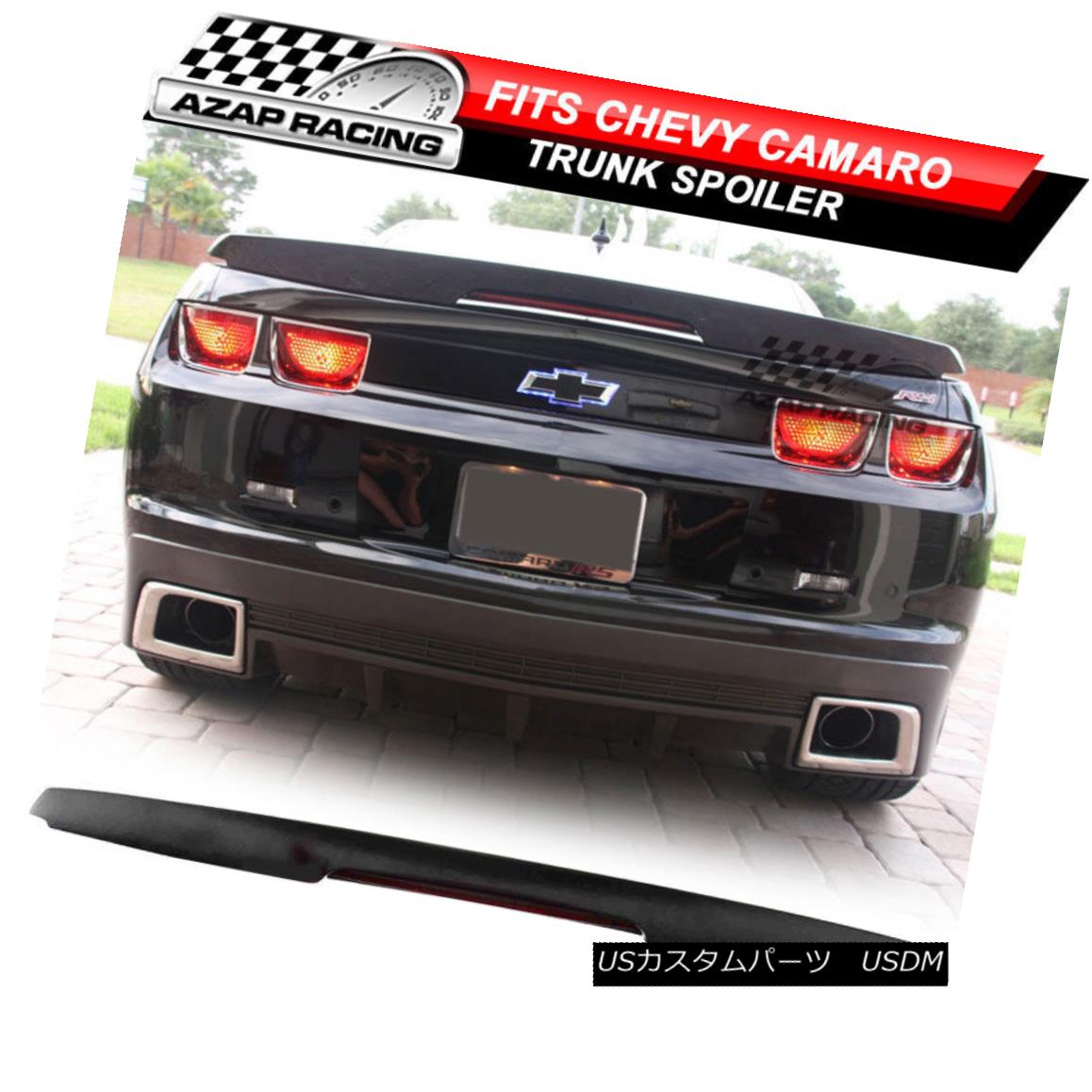 エアロパーツ 2010-2013 ZL1 Style Trunk Spoiler Wing Black W/ LED 3RD Brake Fits Chevy Camaro 2010-2013 ZL1スタイルのトランク・スポイラー・ウィング・ブラックW / LED 3RDブレーキ・フィット・シボレー・カマロ 【並行輸入品】|カスタムパーツ WORLD倉庫