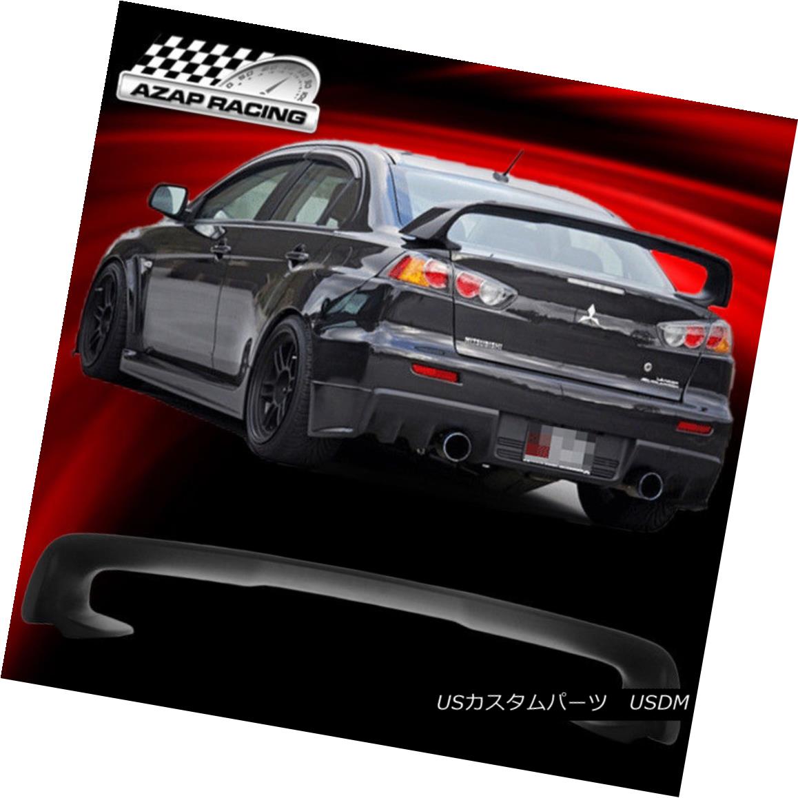 エアロパーツ 2008-2015 Matte Black ABS Rear Trunk Spoiler Wing Fits Mitsubishi Lancer Evo 10 2008-2015マットブラックABSリアトランク・スポイラー・ウィングが三菱ランサー・エボ10に適合 【並行輸入品】｜カスタムパーツ WORLD倉庫