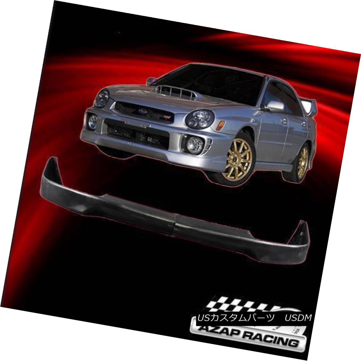 エアロパーツ 2002-2003 PU V3 Style Front Bumper Lip Spoiler Fits Subaru Impreza WRX 2002-2003 PU V3スタイルのフロントバンパーリップスポイラーがスバルインプレッサWRXに適合 【並行輸入品】